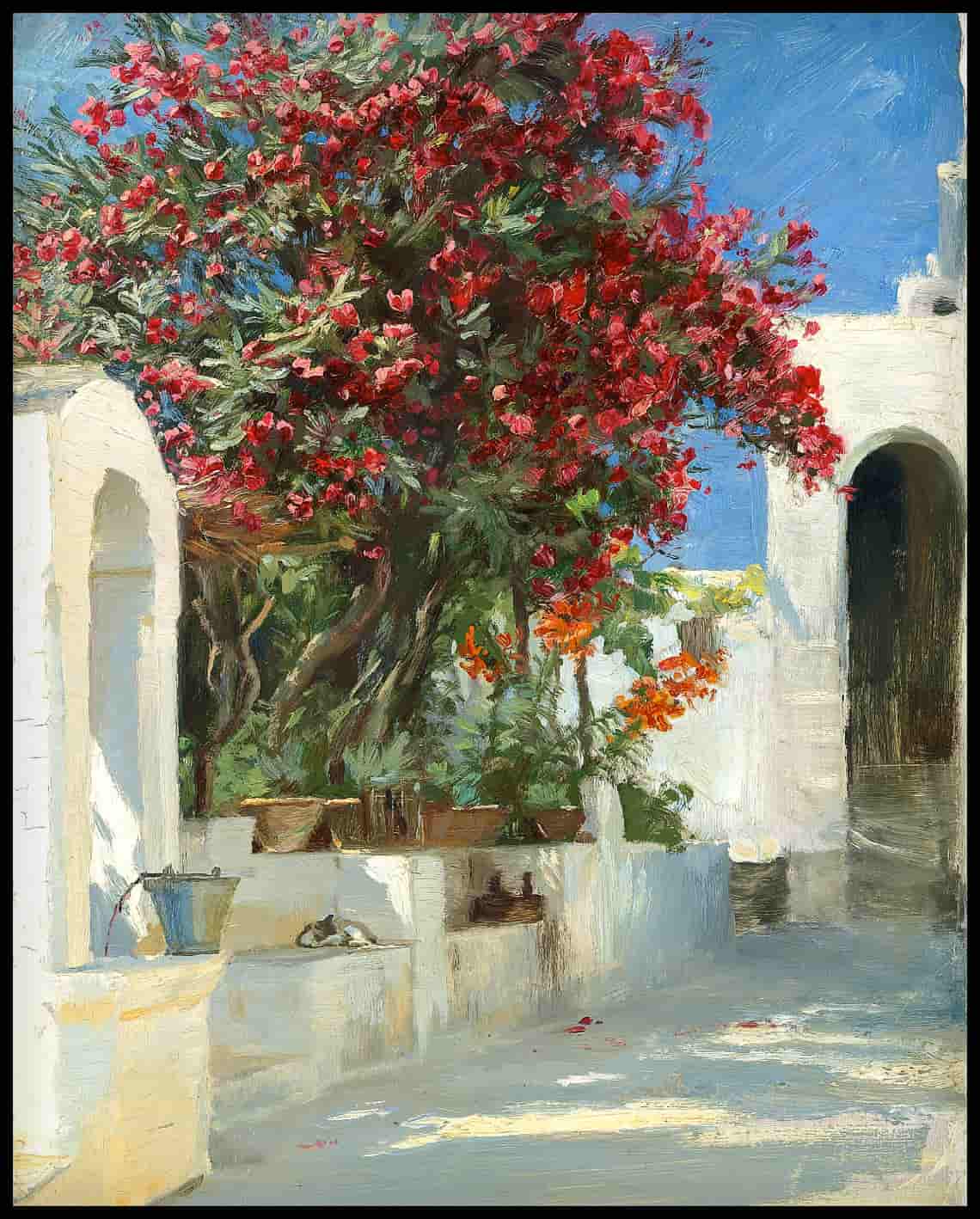 Blomstrende Nerier. Solskin. Anacapri