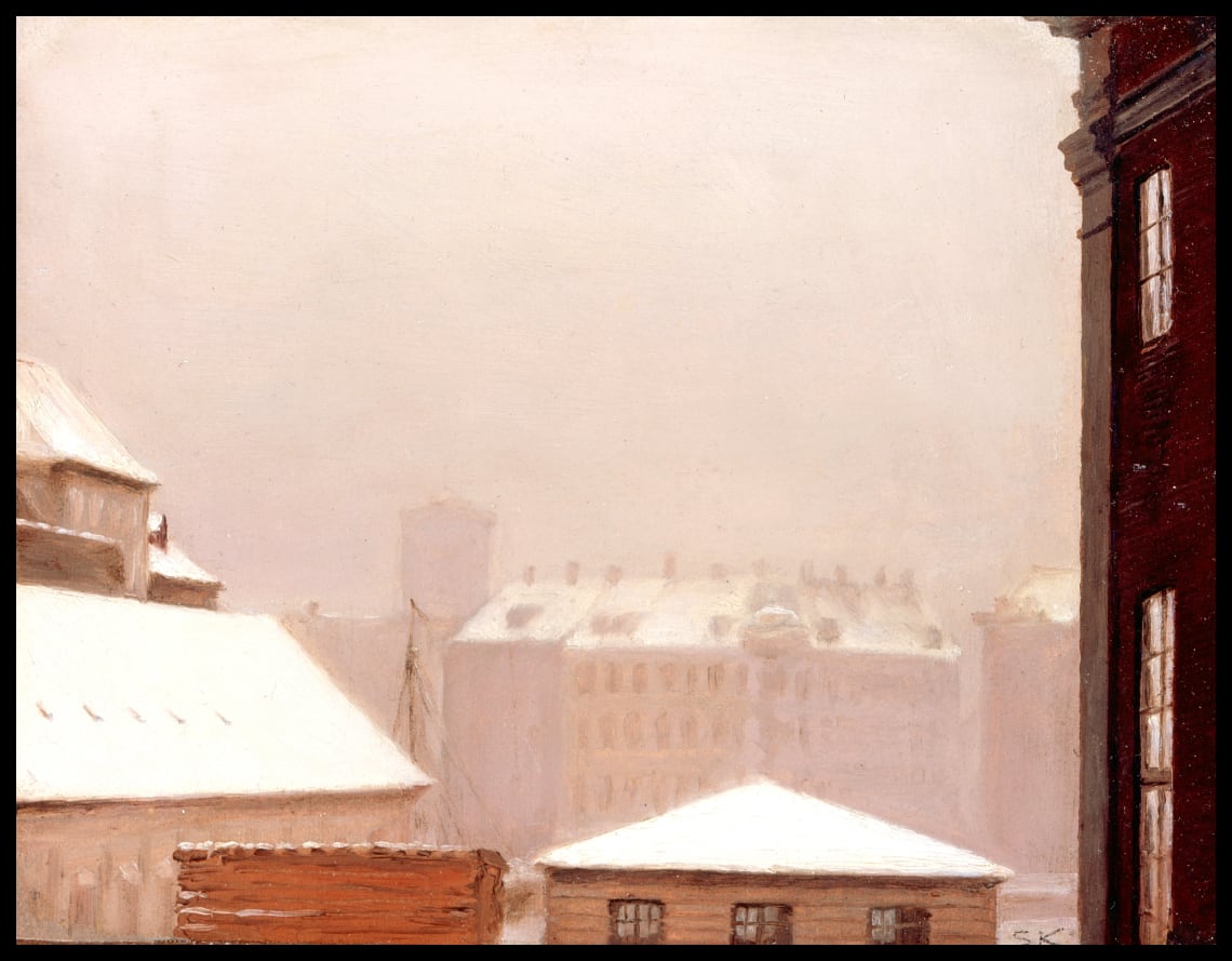 Copenhagen; Roofs under the Snow
