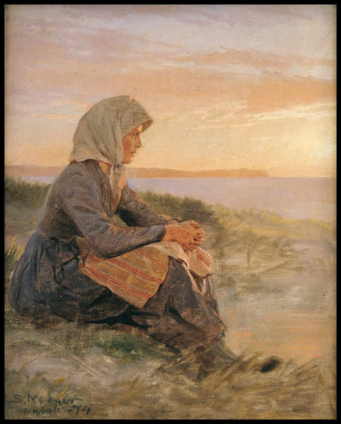Siddende fiskerpige, Hornbæk