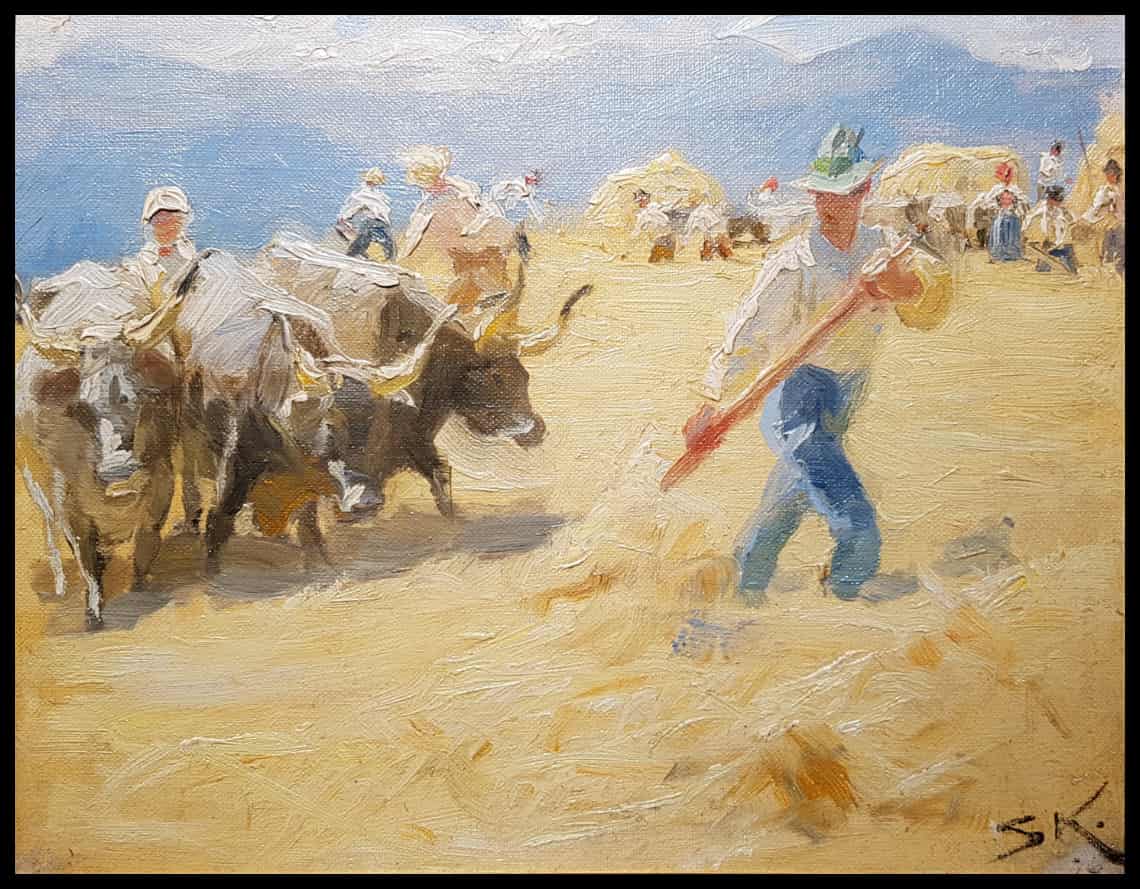 Tærskning i Abruzzerne. Studie