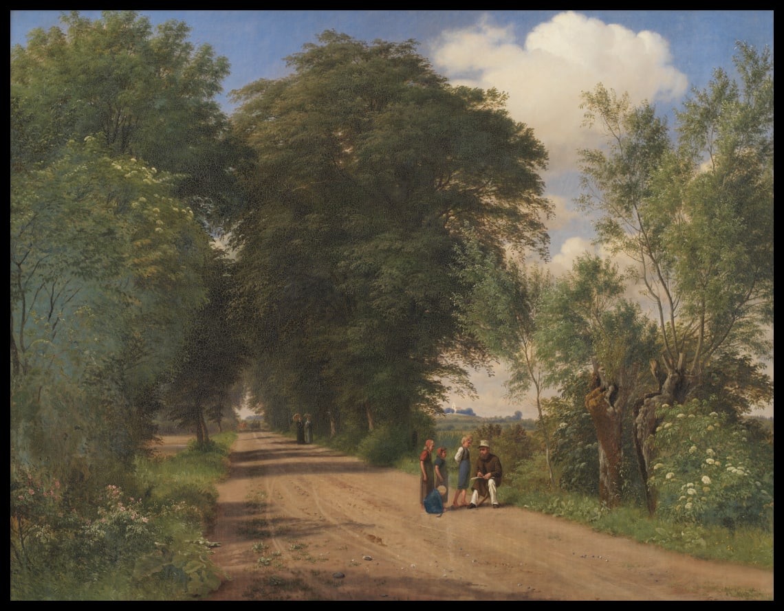 A Country Road near Vognserup Manor, Zealand.