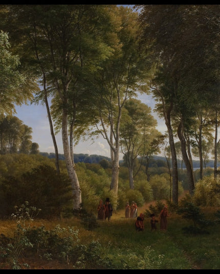 Delhoved Wood near Lake Skarre, Zealand. Afternoon Light