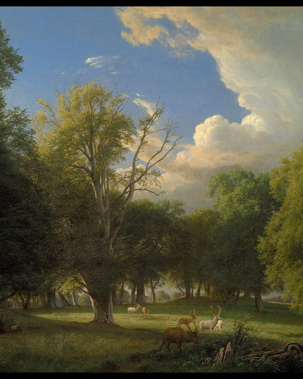 Summer Afternoon with a Passing Shower. The Deer Park in Jægersborg North of Copenhagen