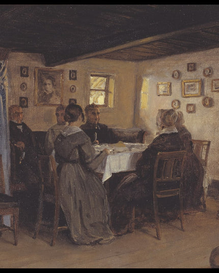The Artist's Friends and Family Seated Round a Table. Vejby, North Zealand
