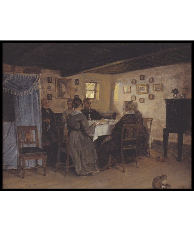 The Artist's Friends and Family Seated Round a Table. Vejby, North Zealand