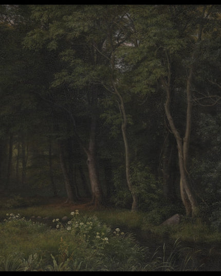 Twilight Setting in a Wood near Iselingen Manor, Zealand