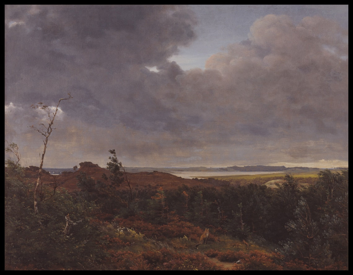 Vue de Frederiksværk depuis Tisvilde Wood, Zélande du Nord