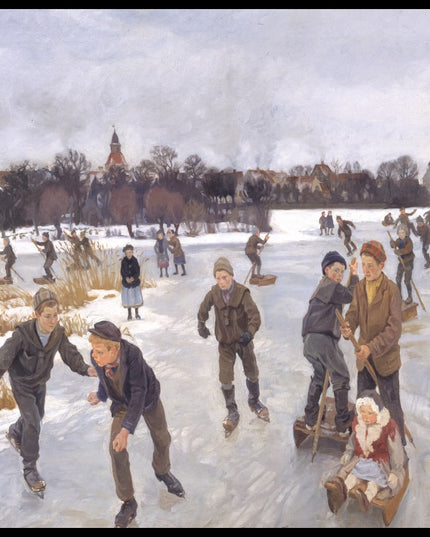 Children skating outside Fåborg