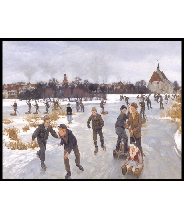 Children skating outside Fåborg