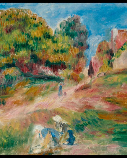 Arbres, maison, route et paysage