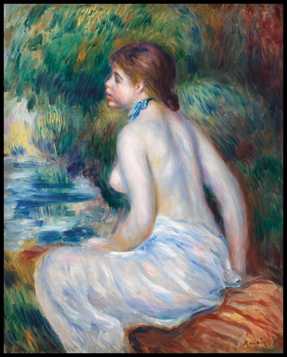 Baigneuse assise