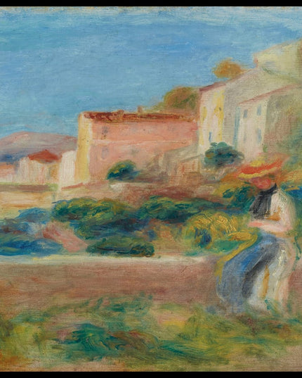 Femme assise, La Maison de la poste à Cagnes