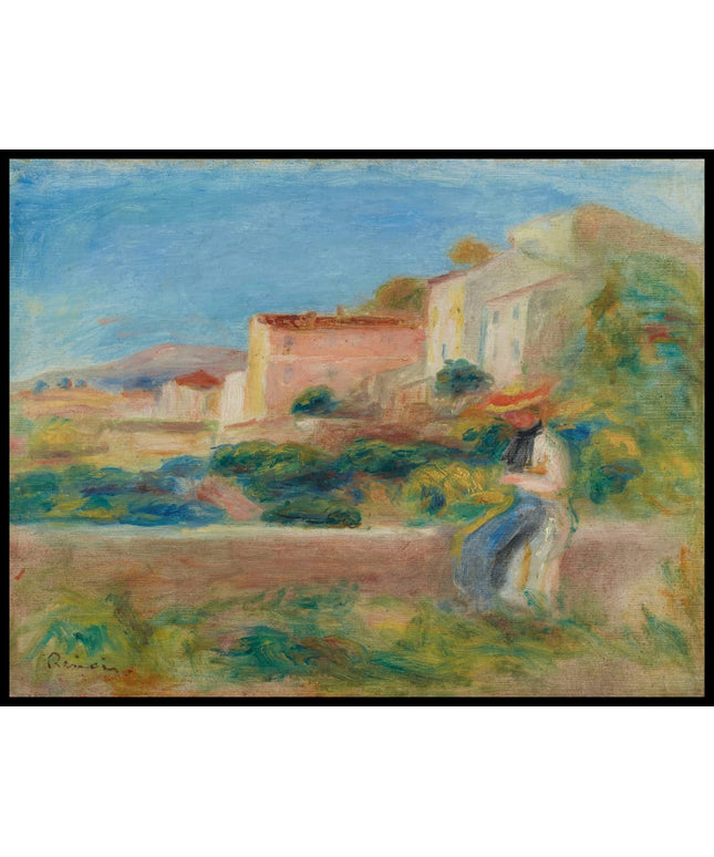 Femme assise, La Maison de la poste à Cagnes