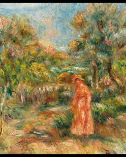 Femme dans un paysage à Cagnes