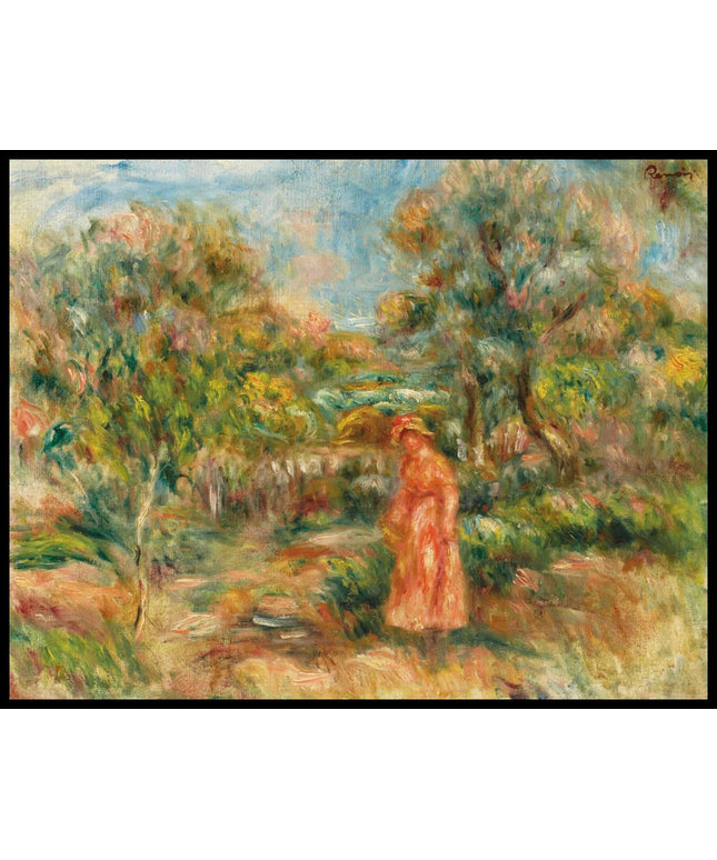 Femme dans un paysage à Cagnes
