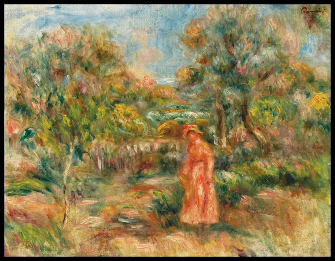 Femme dans un paysage à Cagnes