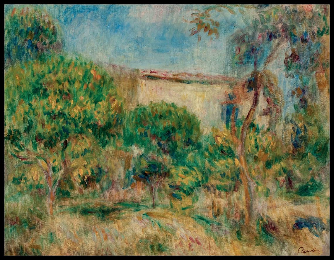 Paysage, la maison vue de la ferme