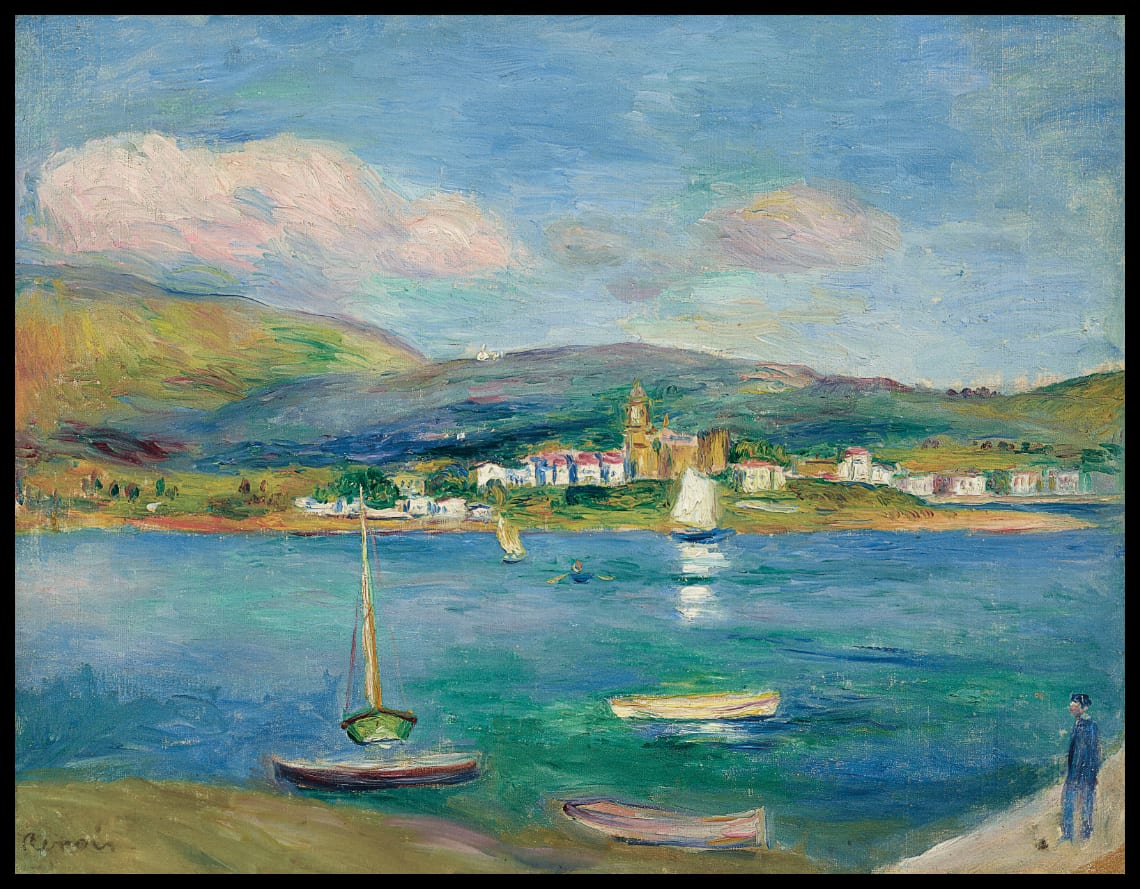 Port de pêche, Vue de Fontarabie depuis Hendaye