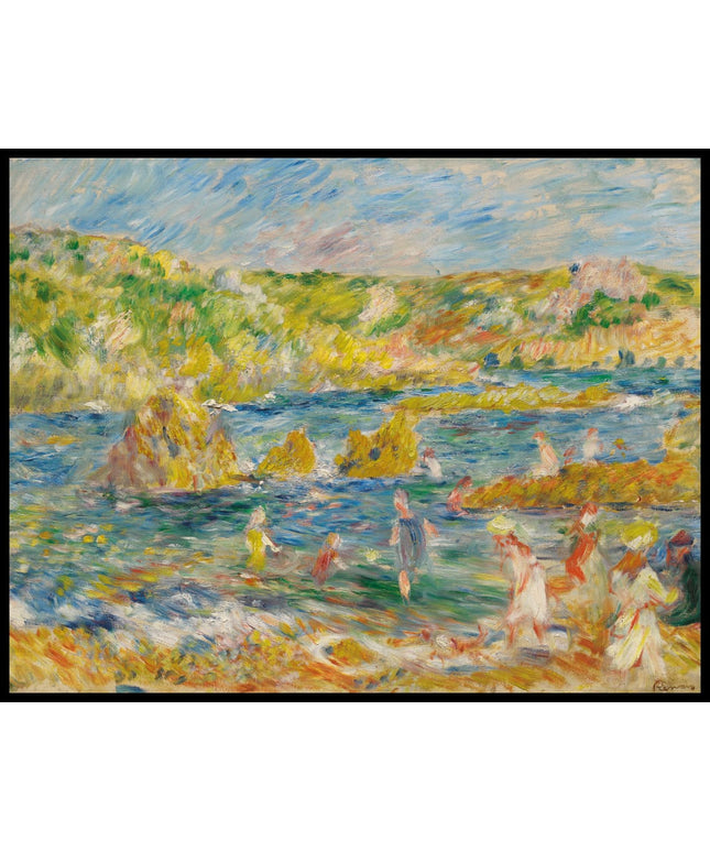 Rochers de Guernesey avec personnages