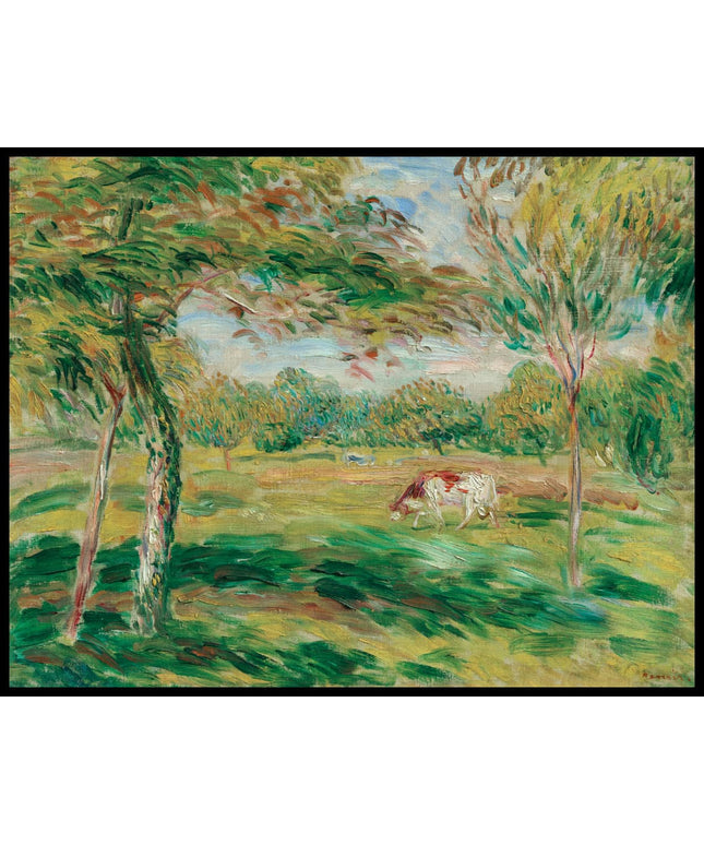 Vache dans un verger