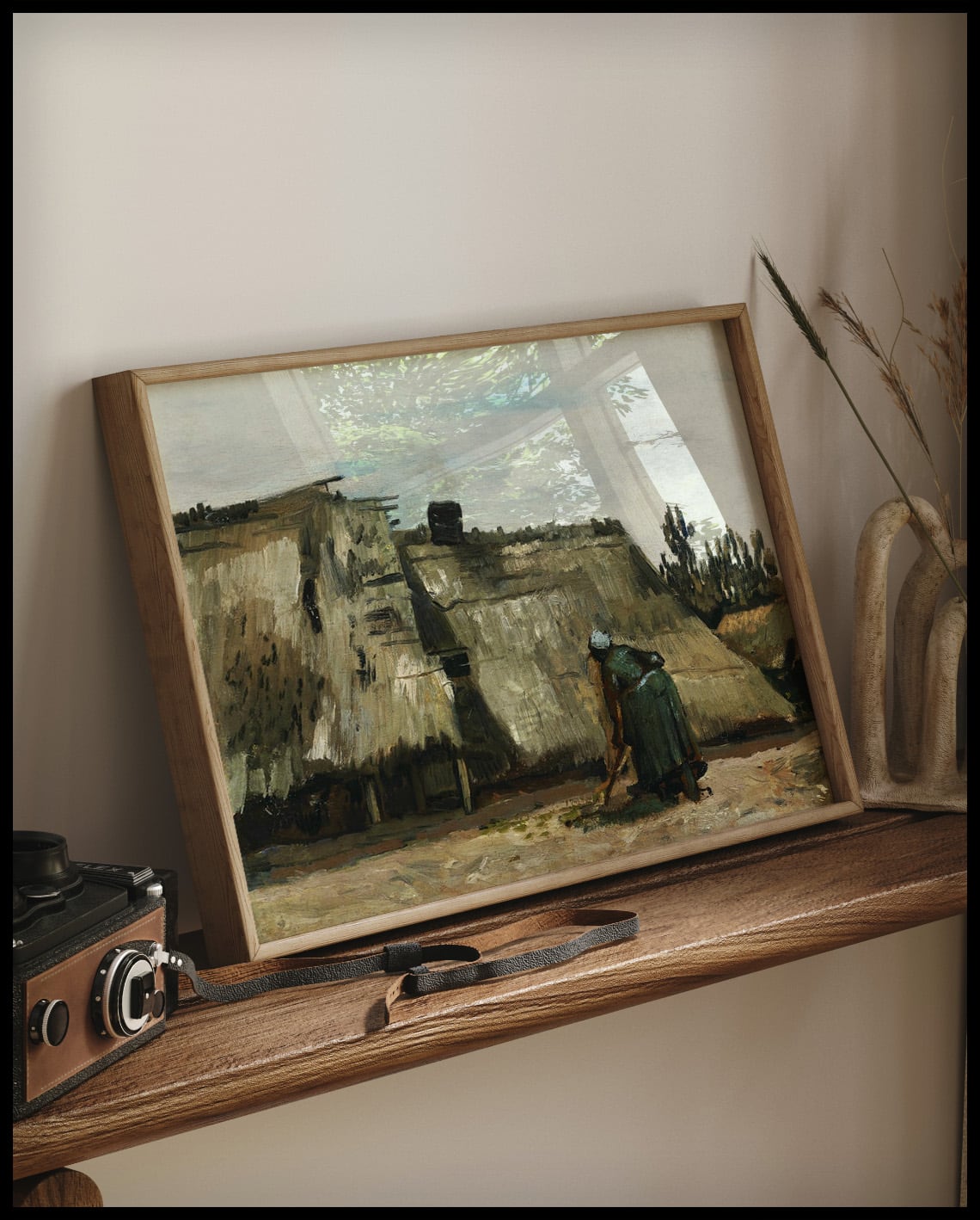 A Peasant Woman Digging in Front of Her Cottage