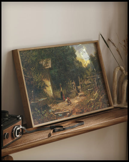 Die Waldandacht Mädchen vor der Waldkapelle