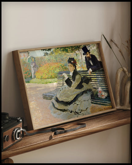 Camille Monet on a Garden Bench