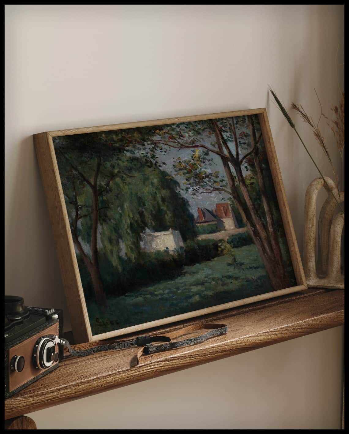 Three Houses And Trees