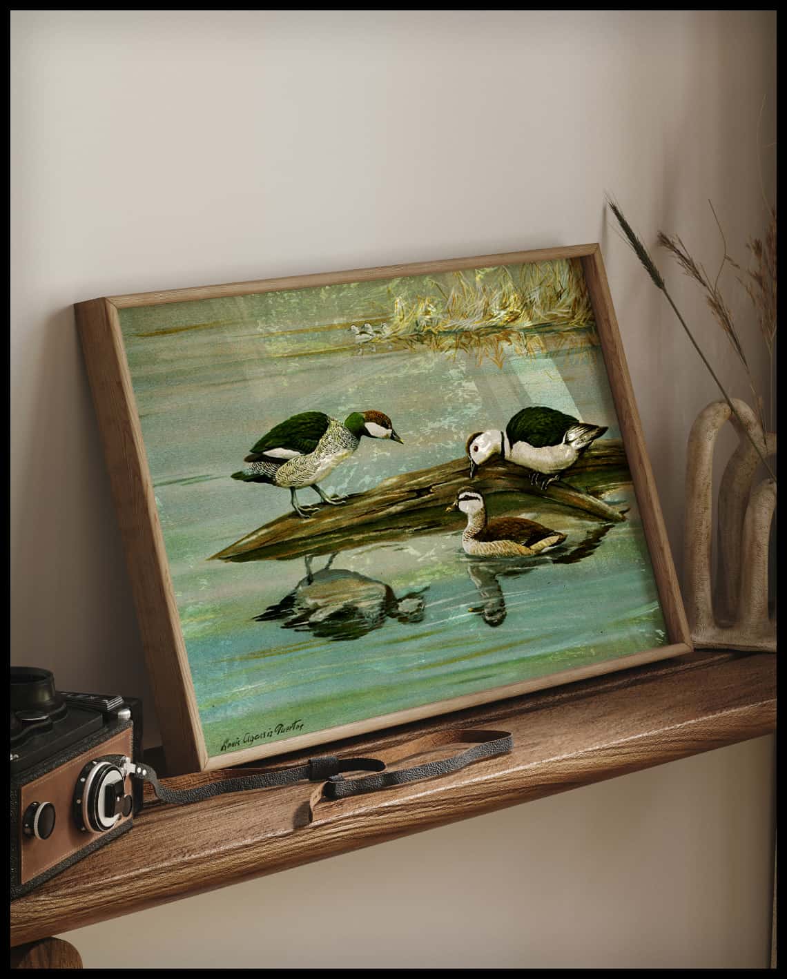 Emerald dwarf duck poster