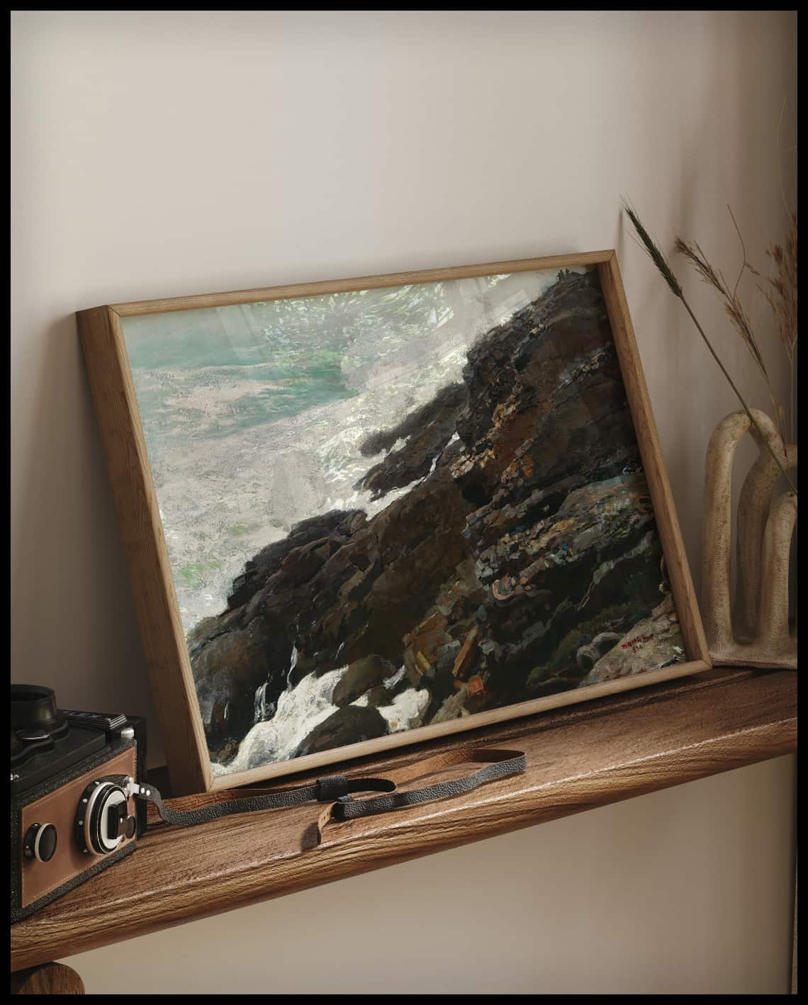High Cliff Coast Of Maine