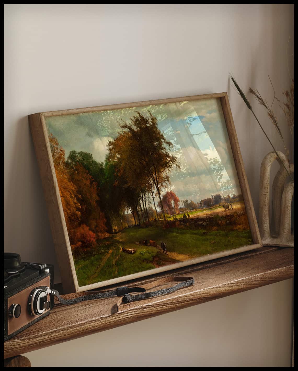 Paysage avec bétail