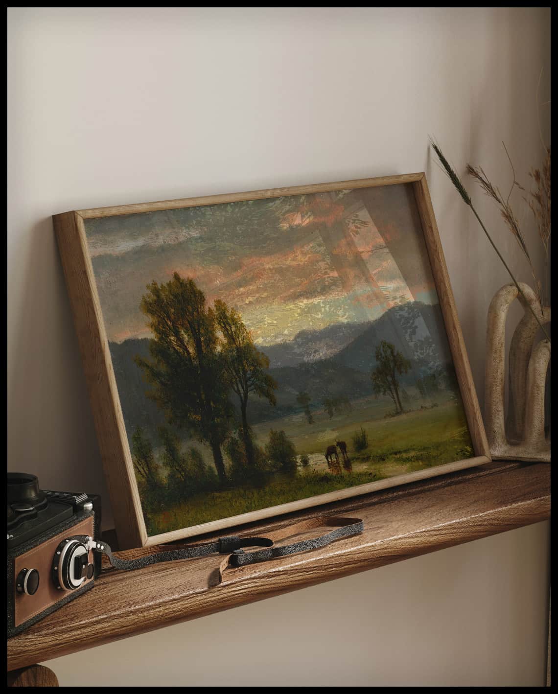 Paysage avec bétail
