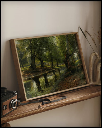 Ein Bach und ein Reh