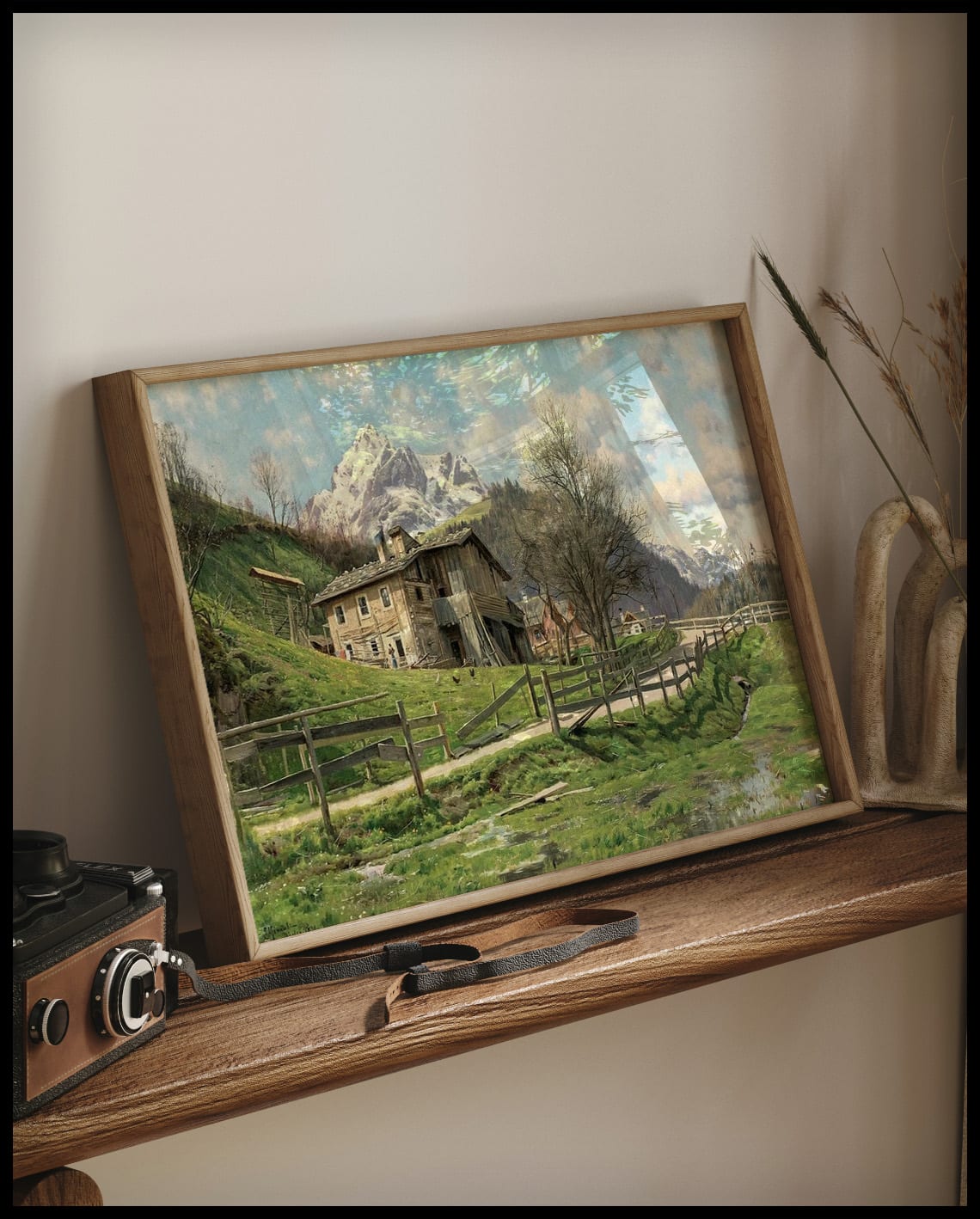 Landschaft mit Bauernhof in Werfen