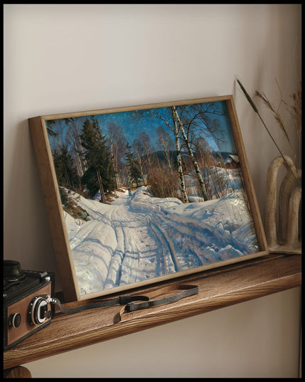 Sonnenbeschienene Winterlandschaft