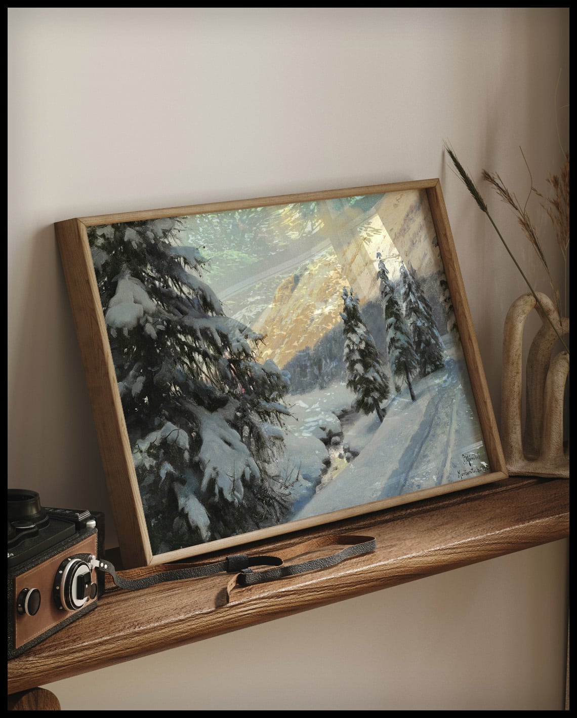 Paysage hivernal près de Morteratsch