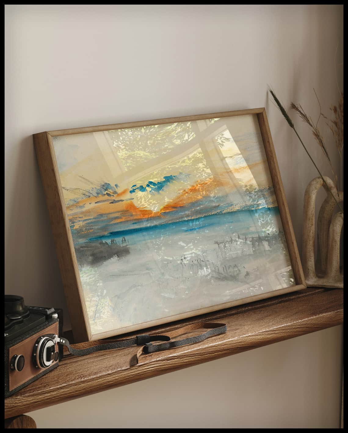 Coucher de soleil sur l'eau