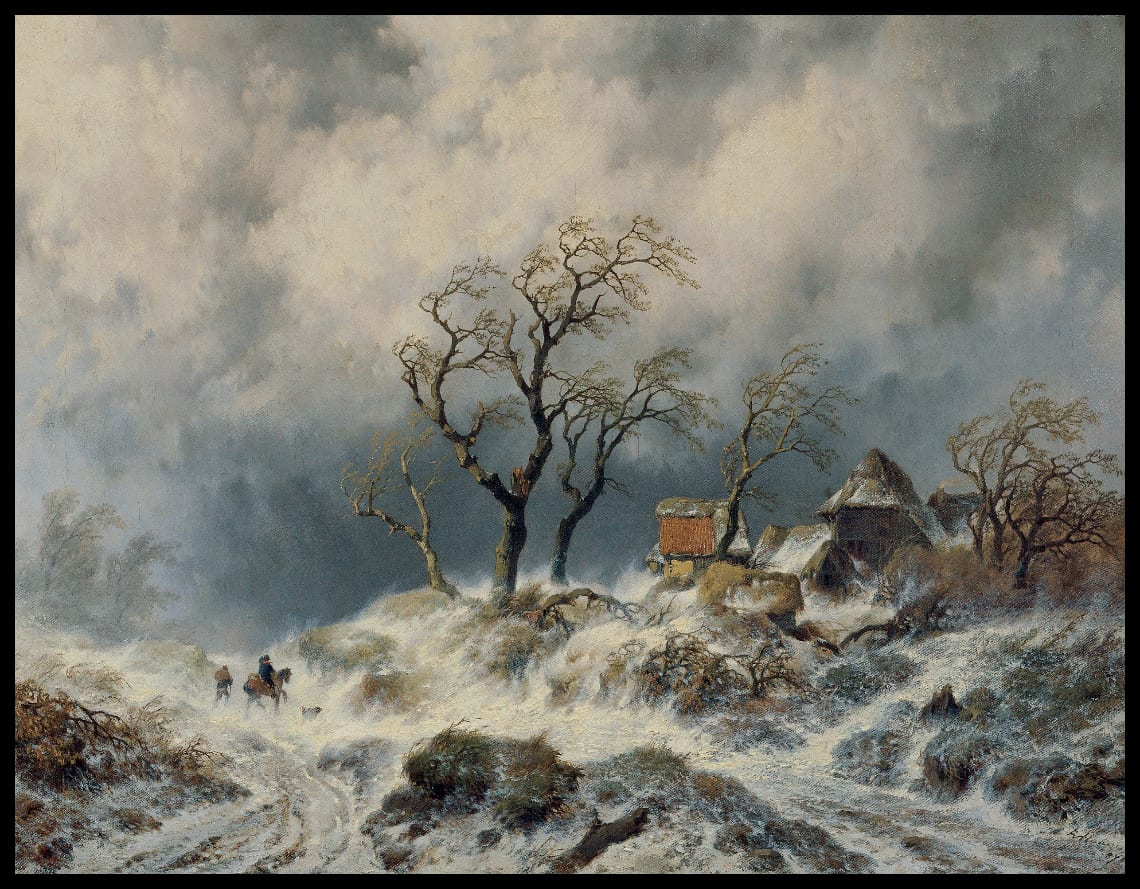 Holländische Winterlandschaft, Schneewehen