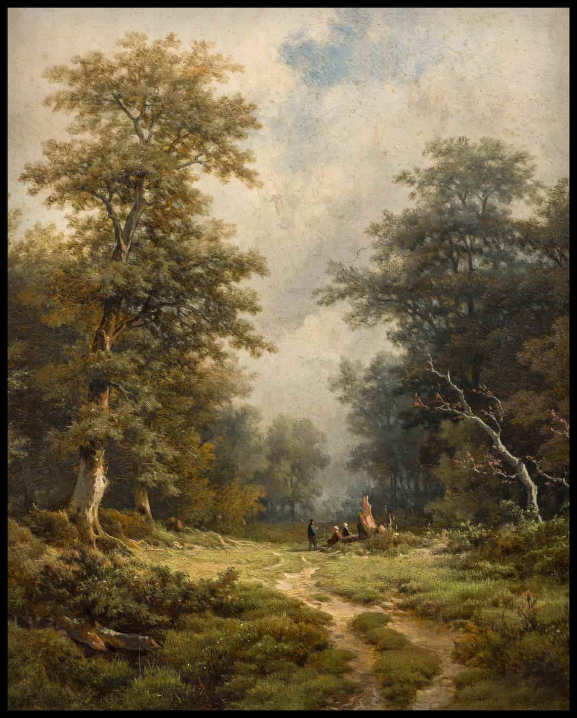 Rast am Waldweg