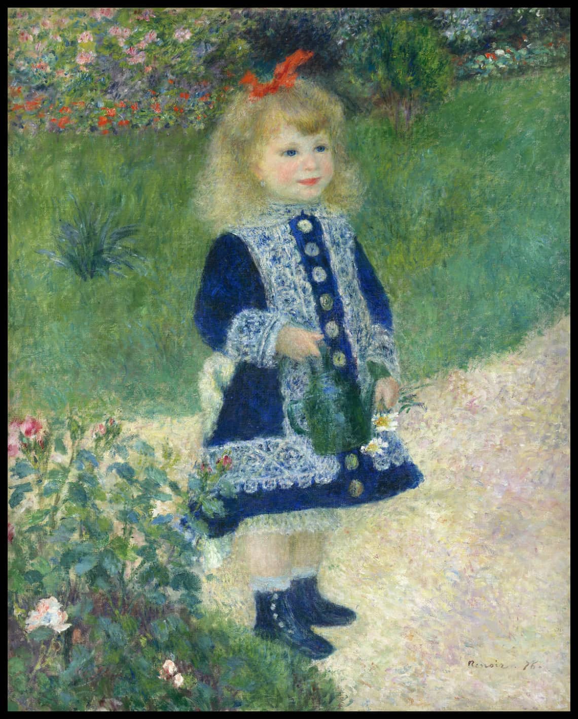 Une fille avec une cannette d'eau