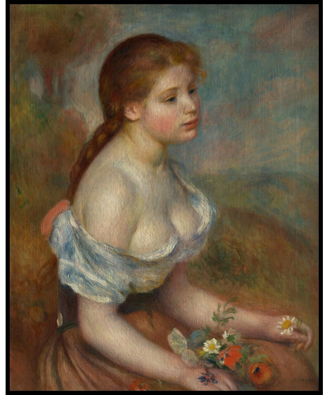 Young Girl with Daisies