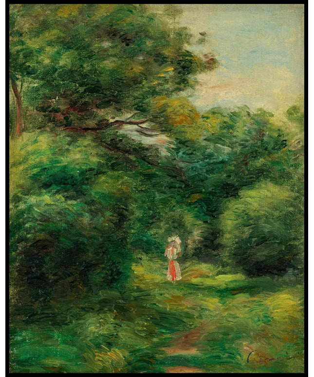 Allée Dans Un Bois, Femme Avec Enfant