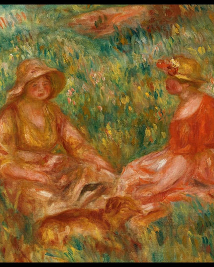 Deux Filles Dans Un Pré (Deux Femmes Dans L'herbe)