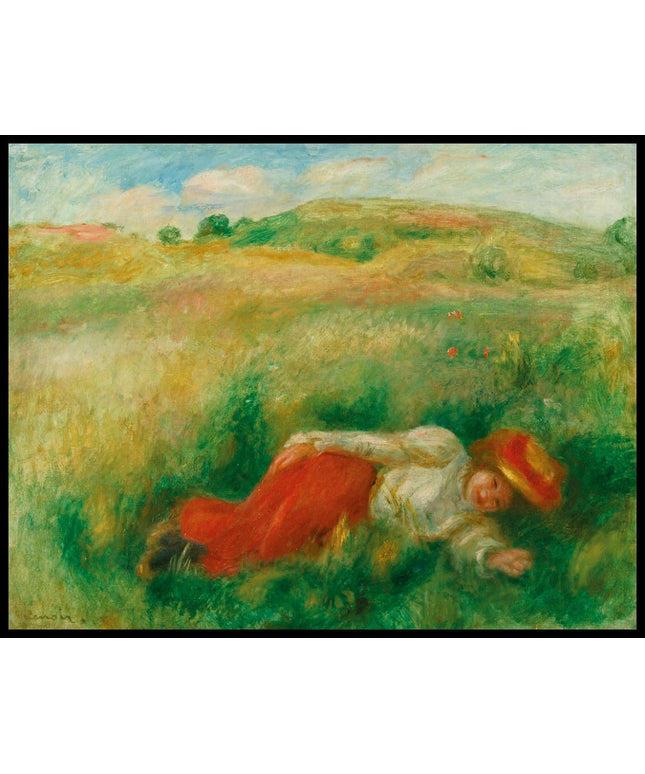 Femme Couchée Dans L'herbe