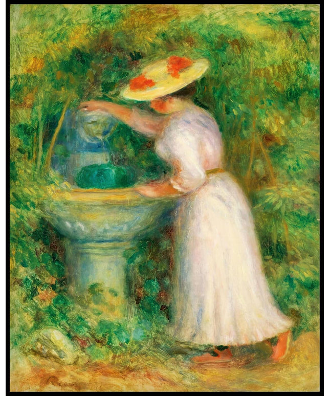 Jeune Fille Près D'une Fontaine