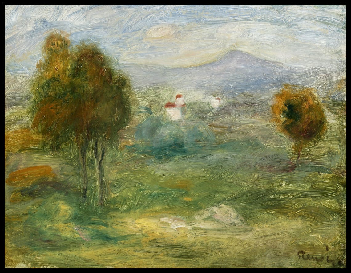 Paysage avec maisons à Cagnes-sur-Mer