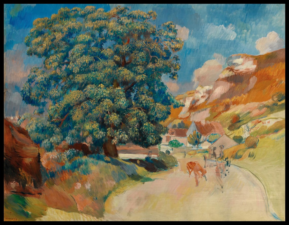 Le Grand Arbre Au Bord De La Route