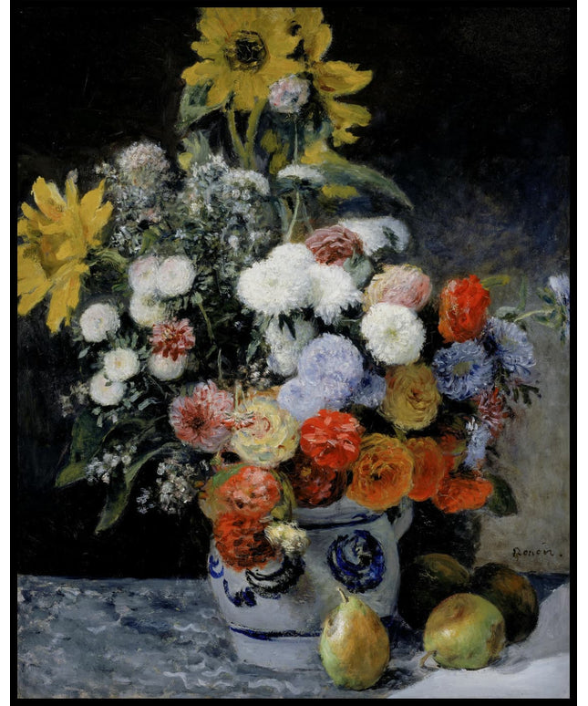 Mixed Flowers in an Earthenware Pot