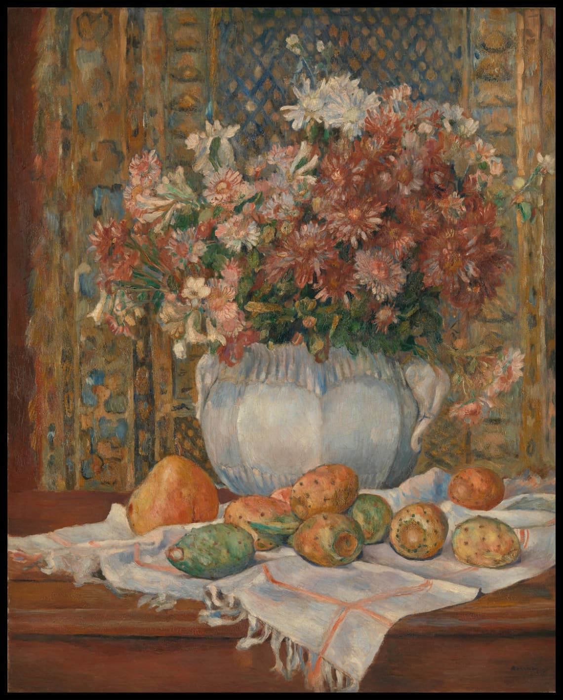 Nature morte aux fleurs et aux perles brillantes