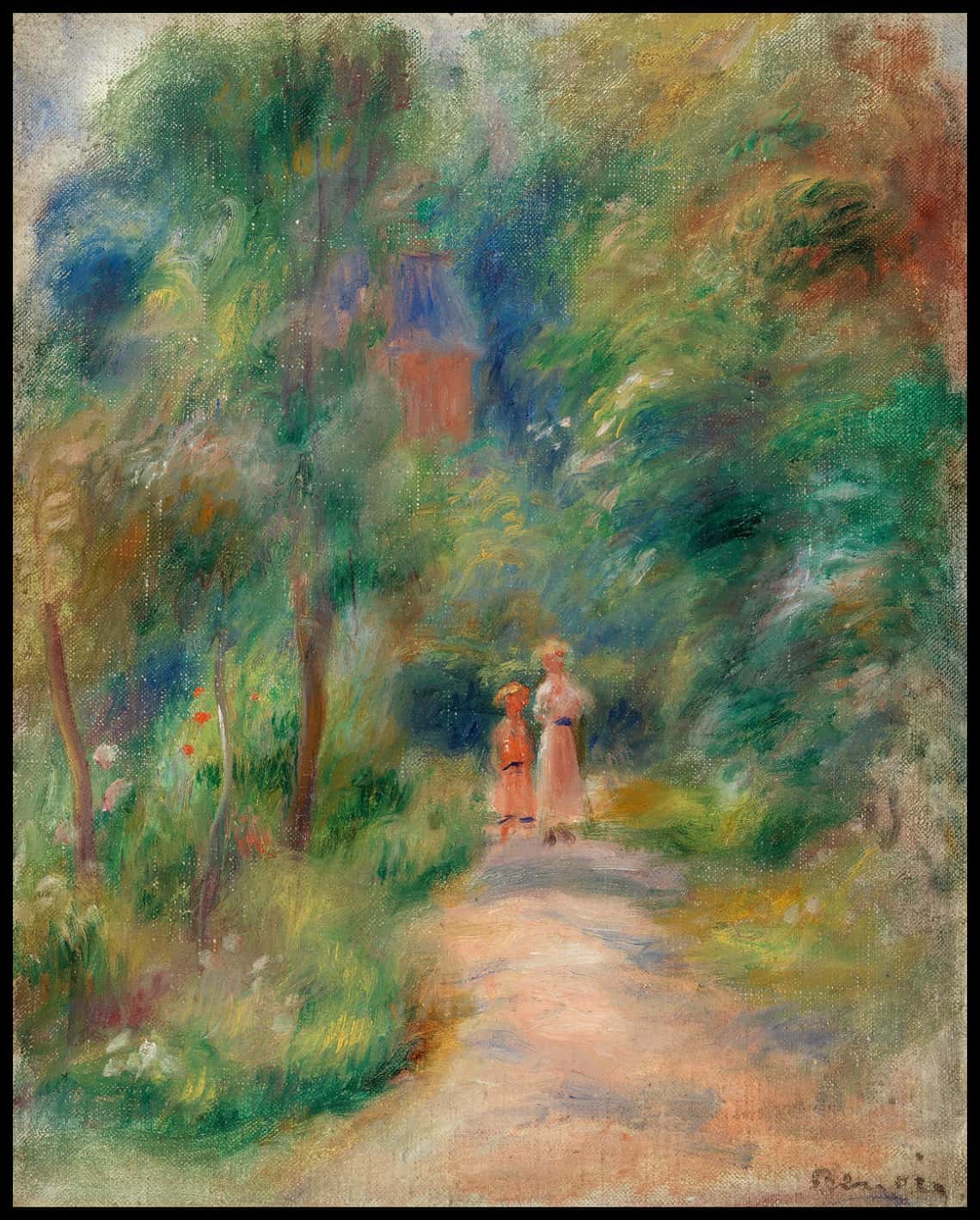 Deux figures sur un chemin